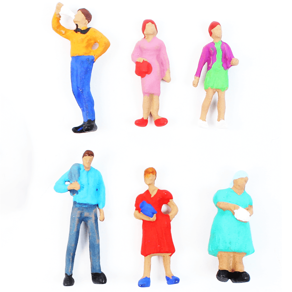 Figuras Para Maquetes 1/100 602 Minitec 06 Peças